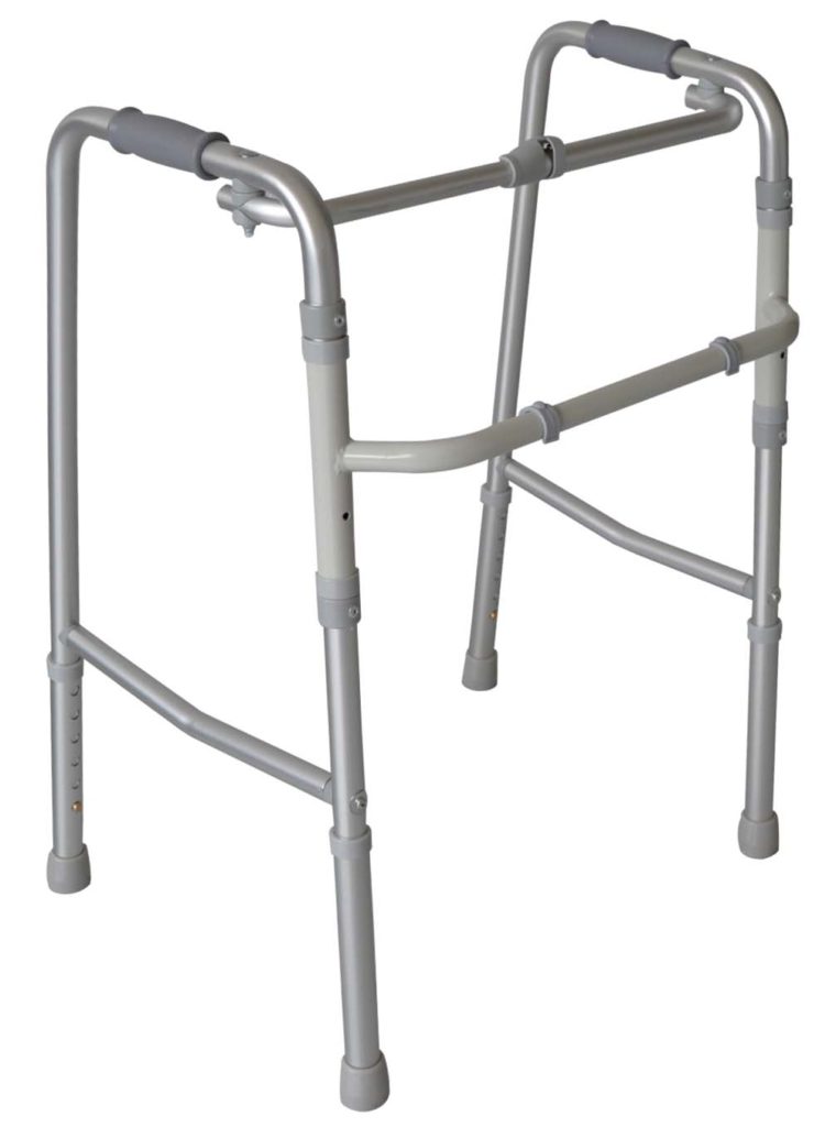 Cadre de marche pliable 2 en 1
